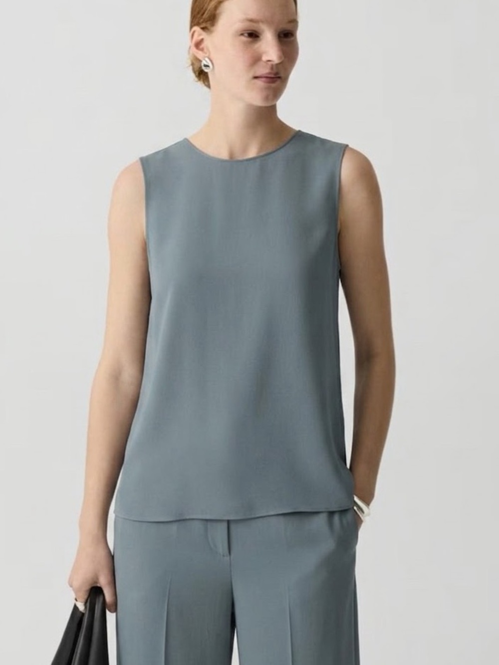 Theory Shell Top in Silk Georgette💙 S